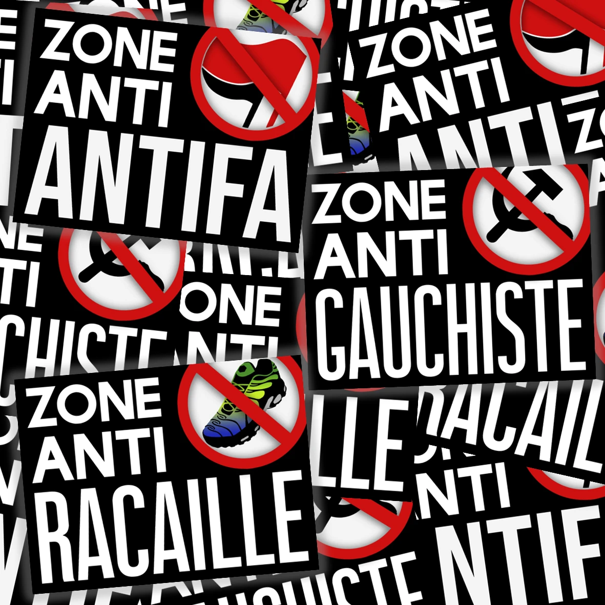 Pack de 100 stickers Anti Gauchistes